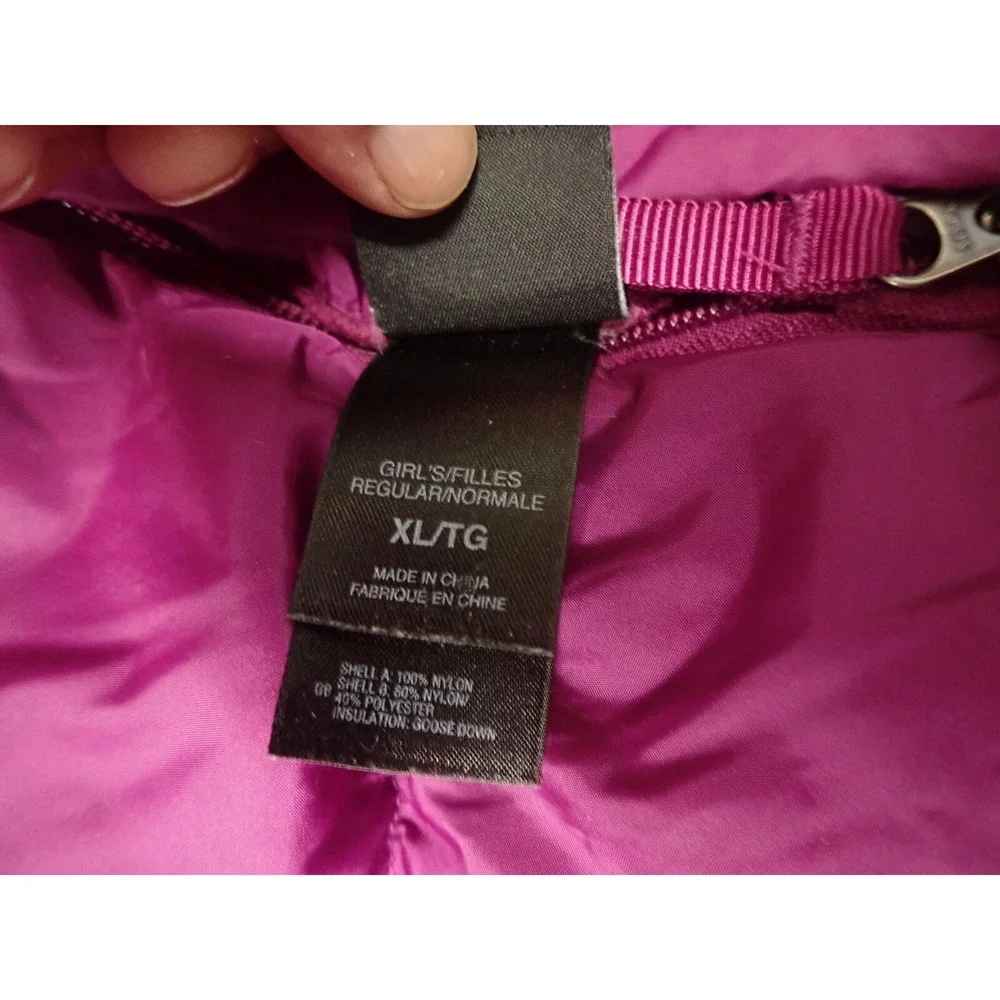 The North Face Puffer Jacket Girls XL Purple Excellent 550‎ Down Aconcagua Coat